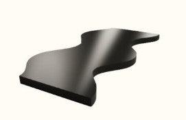 Aisle Floor - Black Wavy Aisle