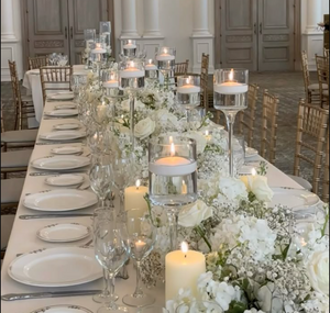 Elegant White Garland with Hydrangea/Metre