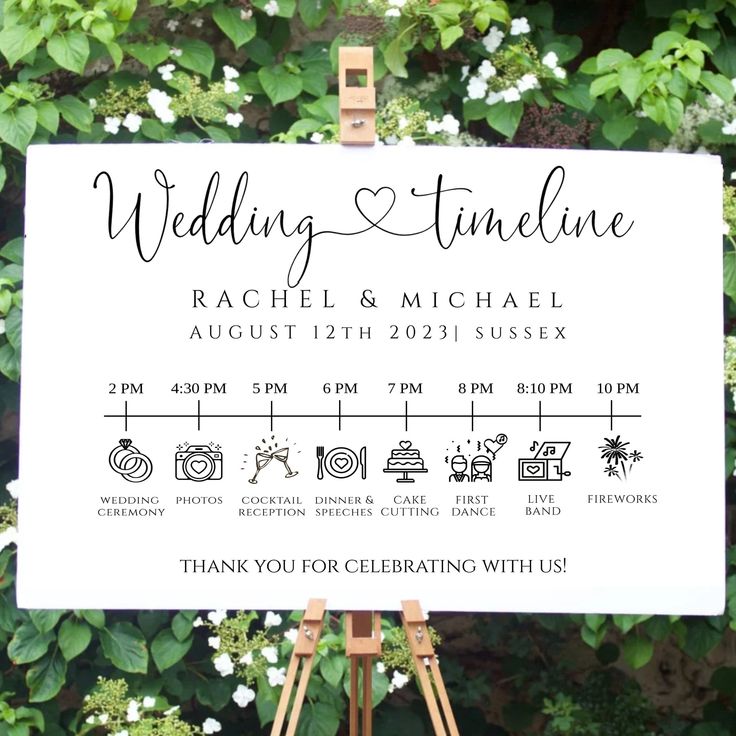 Wedding Program Signage