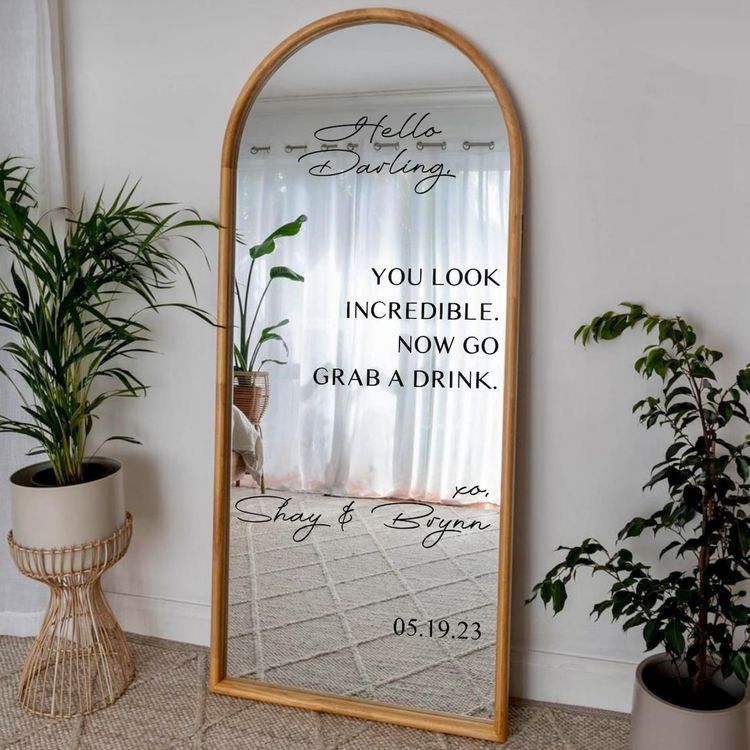 Mirror Welcome Sign