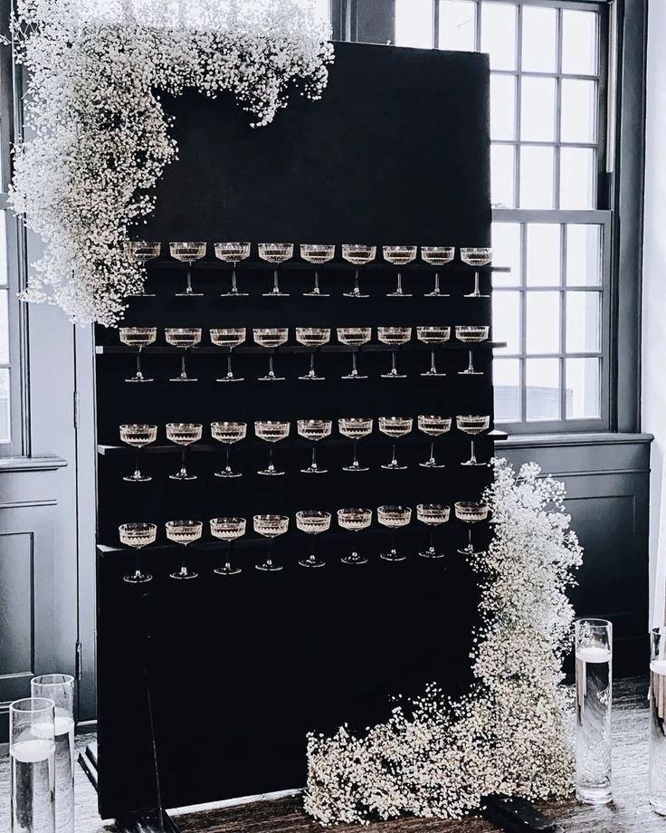Champagne and Shot Wall