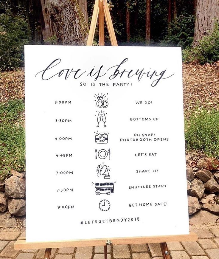 Wedding Program Signage