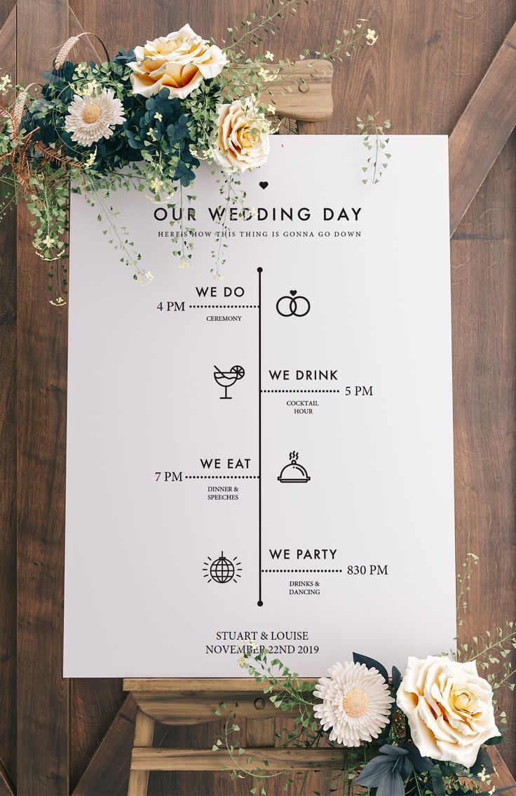 Wedding Program Signage