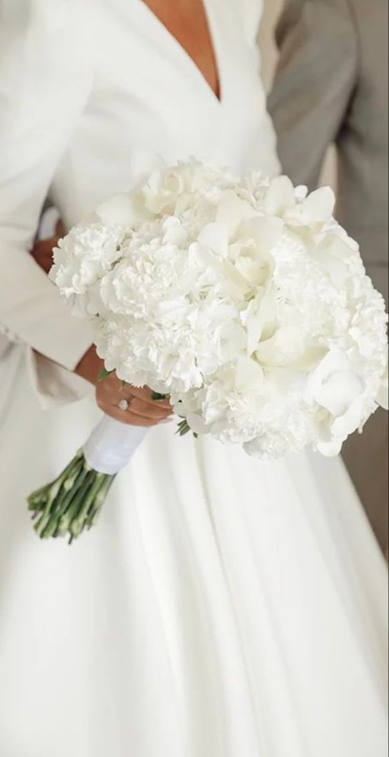 Pure White Bride's Bouquet
