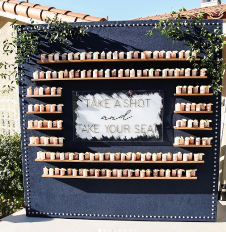 Champagne and Shot Wall