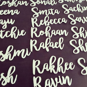 Placecard Gold Acrylic