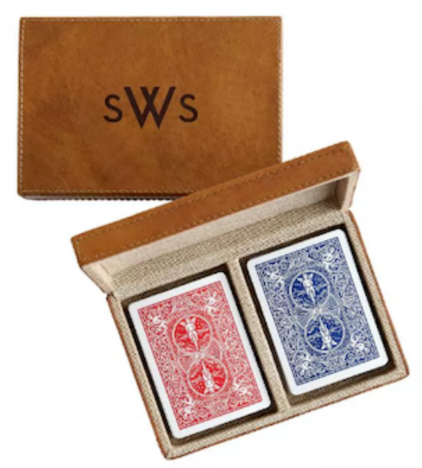 Playing Card Gift Set with Personalised Monogram
