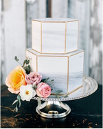 Intimate Wedding 1 Tier Cake - Fondant