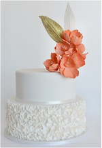 Intimate Wedding 1 Tier Cake - Fondant