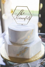 Intimate Wedding 1 Tier Cake - Fondant