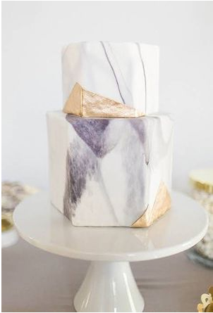 Intimate Wedding 1 Tier Cake - Fondant