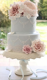 Intimate Wedding 1 Tier Cake - Fondant