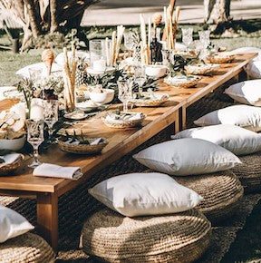 Dining Package - Low Feasting Furniture Only Natural (8pax)