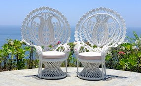 Peacock Chairs White - One Chair